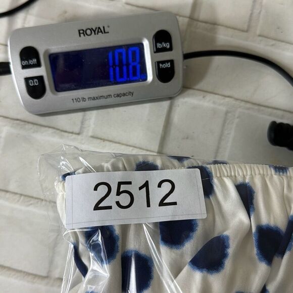 Old Navy Dress Womens Large L Maxi Polka Dot Elastic Waist Sundress Blue White - Picture 10 of 10